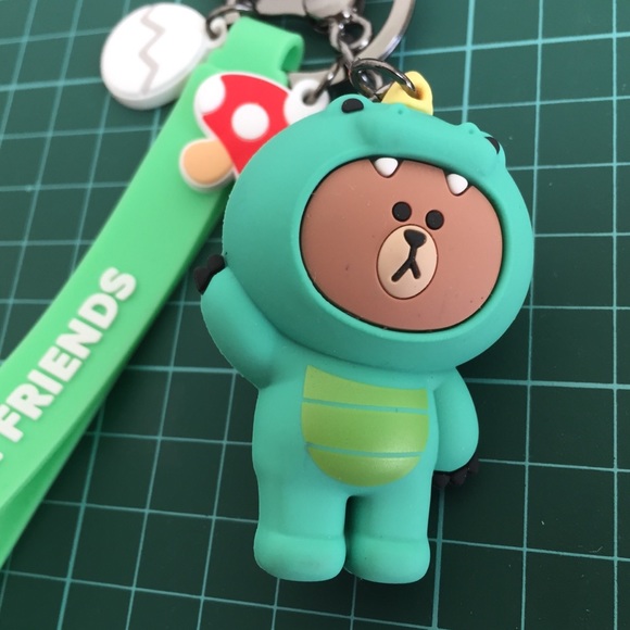 Accessories - Line Friends Jungle Brown Key Chain NWOT